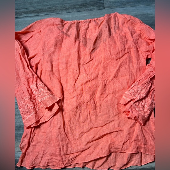 Karyn Seo‎ Women 100% Linen Blouse- Large - Picture 7 of 10